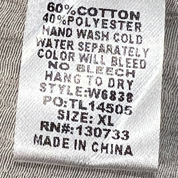 Umgee Boho Peasant Sheer‎ Tunic Top Women's XL Off White Cold Shoulder Bell Slv - Picture 6 of 11